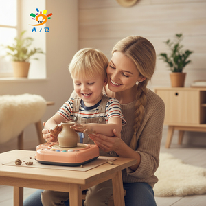 Ajb giáo dục Thủ công mỹ nghệ gốm Máy đẩy nhanh cha-con tương tác đồ chơi cho giải nén và chơi - Product Image 1