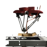 Robot Delta à quatre axes BORUNTE pour l'assemblage et le tri, PLC et boîte de vitesses, charge utile de 3 kg, entraînement servo-électrique, IP65, robot industriel