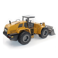 HUINA 583 1583 1:14 10 canaux Modèle de bulldozer RC en métal Chargeuse sur pneus Camion Huina à vendre