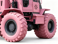 Mini-chargeuse sur pneus diesel 4x4, chargeuse frontale, pompe hydraulique 15,7 kW, machine de construction compacte