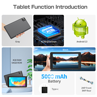 Tablet pc Android 8 inci ringan, RAM 4G ROM 64G WIFI dengan sertifikasi GMS