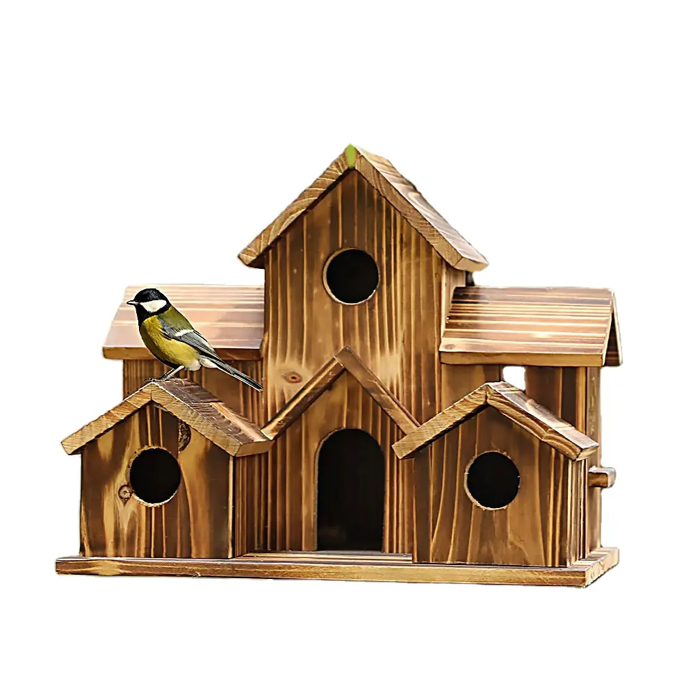 Nichoir pour l'observation des oiseaux sauvages à l'extérieur Jardin en bois maison d'oiseau décorative