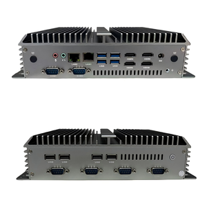 Komputer industri tertanam Mini 6-RS232 COM Port <span class=keywords><strong>Core</strong></span> I7 1255U Lan ganda 4xHDMI layar Perusahaan tanpa kipas PC dipasang di dinding 4G - Product Image 1
