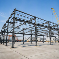 Structure de hangar en acier préfabriqué industriel, bâtiments d'entrepôt en acier préfabriqués à grande portée