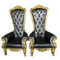 Chaise de trône noire sculptée, modèle Gold King, pour pédicure, mariage (couleurs bleu mariée et marié), table de burger, fabrication chinoise, Canada