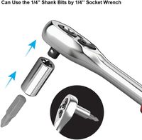 Adaptateur 1/4 carré vers 1/4 hexagonal, supports de embouts en acier au chrome-vanadium avec verrouillage à ressort pour clé à douille, tournevis à cliquet