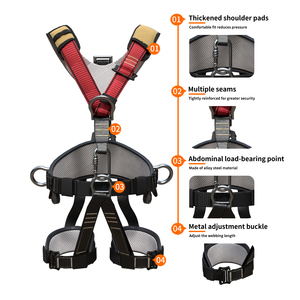<span class=keywords><strong>Oferta</strong></span> Especial Arnés de Seguridad de Cuerpo Completo de 5 Puntos con Certificación EN361 EN358, Resistencia de 25KN para <span class=keywords><strong>Escalada</strong></span> y Protección Anticaídas, Hecho de Poliéster Duradero - Product Image 2