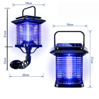 Lampe anti-moustiques solaire LED JZ, tue-moustiques, étanche, pour la maison et le jardin, piège électrique anti-moustiques extérieur