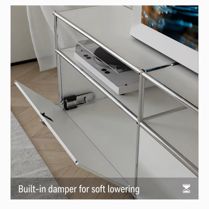 Mobile TV <span class=keywords><strong>USM</strong></span> - Unità di Stoccaggio Modulare in Acciaio Inox Stile Bauhaus, Ideale per Soggiorni di Piccole Dimensioni e Organizzazione Domestica - Product Image 2