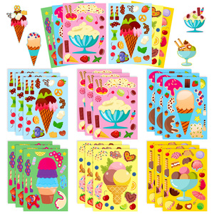 Autocollants personnalisés avec logo, 6 pièces par paquet, My Little Pony, autocollants pour changer le visage des personnages, autocollants pour gâteaux DIY, réutilisables, imperméables, autocollants mignons pour enfants - Product Image 5