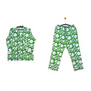 Conjunto de Pijama de Algodón Orgánico de Verano para Mujer, de la Mejor Calidad, Suave, Transpirable, con Estampado Floral, Cómodo, Combinable para Damas de Honor - Product Image 1