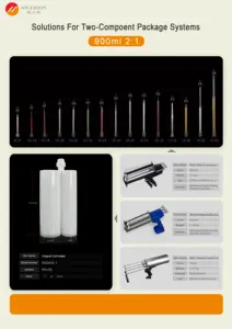900ml 2:1 Dual Cordless Caulking Gun Two-component Battery Glue Gun Adhesives Dispenser For Epoxy Resin