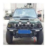Protection de pare-chocs avant en acier tout-terrain avec lumière pour Suzuki Jimny JB23 JB33 JB43 1998-2017 Bull bar Auto accessoires