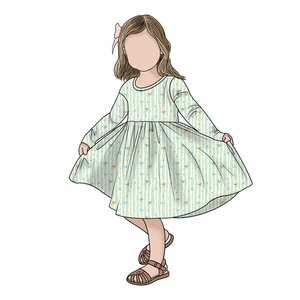 Nuovo arrivo fiore personalizzato bambini spazzolato latte seta gonna grande manica lunga bambina festa <span class=keywords><strong>di</strong></span> compleanno abito <span class=keywords><strong>di</strong></span> 7 <span class=keywords><strong>anni</strong></span> - Product Image 4