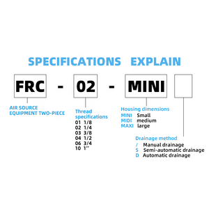 FESTOS FRC componente pneumatico regolatore di pressione dell'aria regolatore di <span class=keywords><strong>precisione</strong></span> dell'aria filtro FRL con manometro set di nebbia d'olio - Product Image 5