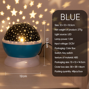 Thả vận chuyển 360 độ xoay màu sắc thay đổi sao ánh sáng ban đêm chiếu hiện đại ABS sao bầu trời chiếu sáng cho phòng ngủ trẻ em Quà tặng - Product Image 4