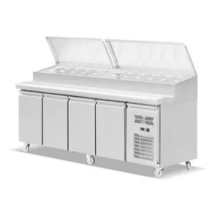 Lạnh Prep Bảng hiển thị salad Bar truy cập bánh sandwich bánh pizza trong tủ lạnh