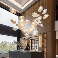 Luminaires suspendus en verre créatifs de design moderne pour salon, restaurant, bar, décoration artistique commerciale, lustre