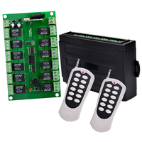 YET412PC + YET112D Ensembles de télécommande et de récepteur sans fil pour porte de garage Télécommande longue distance Récepteur 12 canaux