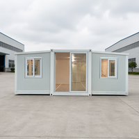 Maison conteneur pliable à double aile, structure en acier modulaire, pour chantier de construction, hébergement, projet, utilisation professionnelle