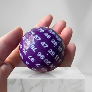 Dés sphériques polyédriques en acrylique Feeron à 100 faces pour D&D RPG Call of Cthulhu, jeu de table, collection premium, multicolores, numériques - Product Image 2