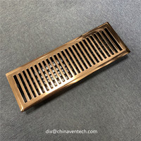 Grille de ventilation au sol pour système de CVC, en métal, pour récupération d'air, registre de sol