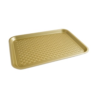 Piatto da portata in oro antiscivolo di grandi dimensioni rettangolare dal Design durevole in oro - Product Image 6