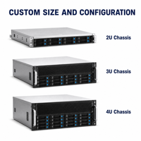 Boîtier de serveur en acier inoxydable pour centre de données professionnel TZR, calcul GPU haute performance, montage en rack