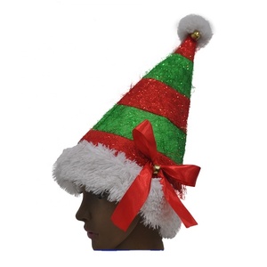 Chapeau d'elfe <span class=keywords><strong>de</strong></span> Noël fou et laid rayé vert rouge personnalisé - Product Image 1