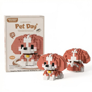 Mini Micro Particle Building Blocks Model Wholesale Custom Animal Cute Pet Cat Dog Micro Plastic Bricks DIY Assembly Toy for Kid - Product Image 2