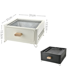 <span class=keywords><strong>Griglia</strong></span> a Carbone Portatile Quadrata per Campeggio, Casa, Giardino e Barbecue all'Aperto - Product Image 5