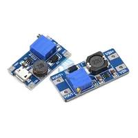 JIAQISHENG JQS MT3608 Modul Penguat DC-DC yang Dapat Disesuaikan 2A Modul Step Up dengan MICRO USB 2V-24V ke 5V 9V 12V 28V
