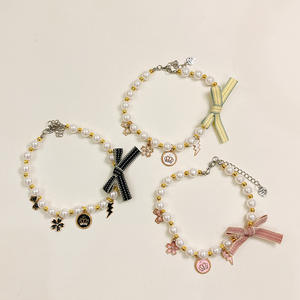 CJH collar de perlas para mascotas, collar de perro gato, bufanda, Azul, Blanco, inglés, corto, hermoso, Teddy, accesorio lindo de Yorkshire - Product Image 2