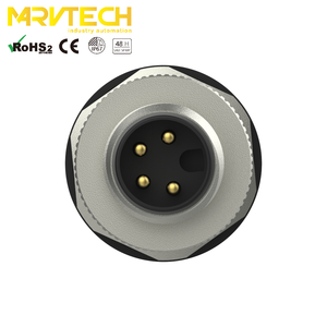Marvtech Male 3 4 Pin A-code Waterproof Straight Field Wirable signal <b>Camera</b> Connector - Product Image 3