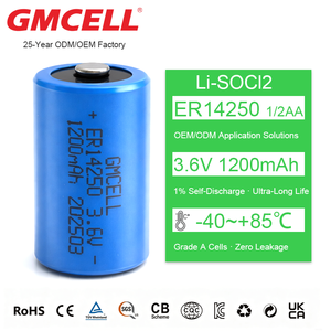 Batterie Li-SOCl2 ER14250 1/2AA 3.6V 1200mAh LS 14250 Cellule au lithium pour collier de chien, capteur de mesure, système d'alarme - Product Image 2