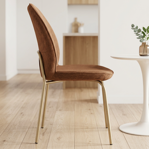 MONZA Contemporary Ergonomic Upholstered Dining Chair with Velvet Upholstery Stainless Steel Legs <b>for</b> Residential Commercial Use - Product Image 3