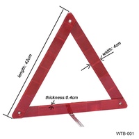 Lot de 2 triangles de signalisation réfléchissants rouges en alliage d'aluminium certifiés E-Mark pour voiture