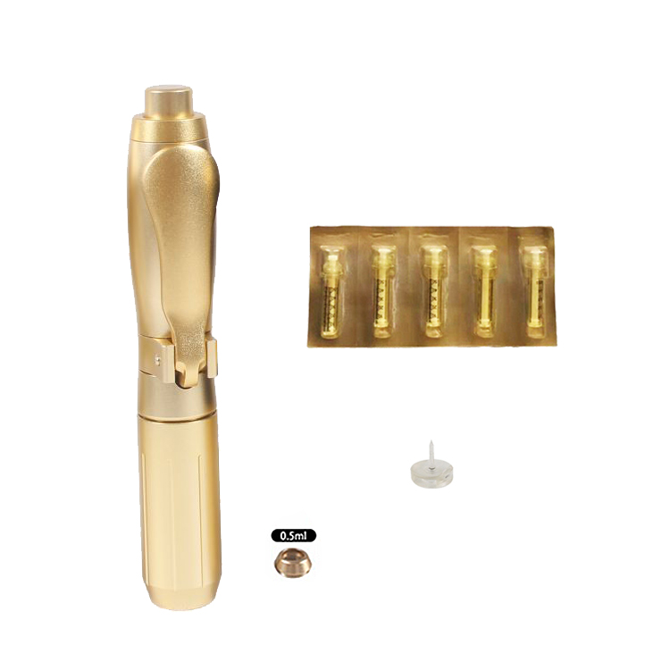 Высококачественная золотая ручка 0,5 мл в 5 ампулах, инъекционная гиалуроновая ручка для кислотного геля, дермальный наполнитель