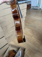 Prix de gros 1/4 Violon artisanal en épicéa massif, une pièce en érable flammé, instrument à cordes, cordes en nylon