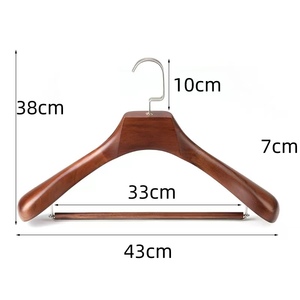 Design antico pesante appendiabiti in legno con Design antico Logo personalizzato di lusso con spalle larghe-per <span class=keywords><strong>cucina</strong></span> <span class=keywords><strong>e</strong></span> guardaroba - Product Image 3