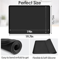 Sous-verre en silicone pour bar et tables à manger, antidérapant, résistant à la chaleur, avec drain et plateau à rebord pour sécher les tasses à café