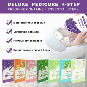 4 Langkah Perawatan <span class=keywords><strong>Spa</strong></span> Pedikur Mewah dengan Kit Produk Rendaman Menenangkan, Lulur Gula Pengelupas Tubuh & Masker Kaki untuk Melembapkan Kulit - Product Image 4