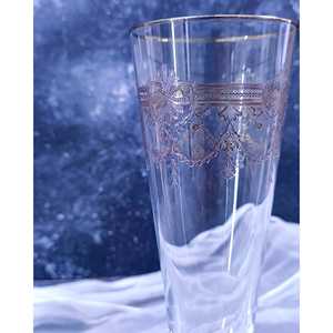 Ensemble de 12 flûtes en cristal sérigraphiées Dionigi, élégants ensembles de service pour boissons - Product Image 1