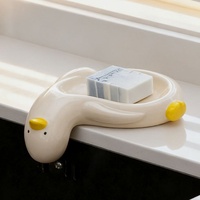 Lelyi mignon petit canard Design porte-savon de bain Drainage salle de bain évier boîte à savon pas d'accumulation d'eau plats assiettes plat de rangement
