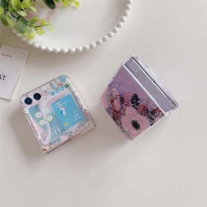 INS peint fleurs Transparent antichoc téléphone Funda <span class=keywords><strong>Coque</strong></span> étui pour Sam Sung Z Flip <span class=keywords><strong>6</strong></span> 5 4 5G Z Flip 1 2 3 4 5G - Product Image 5