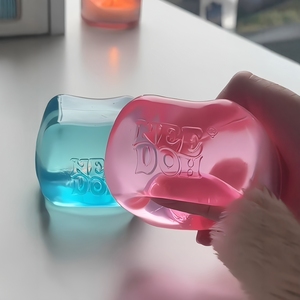 Jouet Squish en forme de cube de tofu gelée à motif marbré, jouet à presser ASMR apaisant, gadget anti-stress pour éliminer le tic-tac des ongles - Product Image 5
