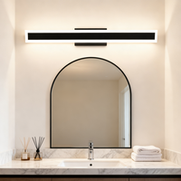 Applique murale extérieure moderne en acrylique givré LED 36 pouces 30W IP65 Noir Longue applique murale extérieure linéaire