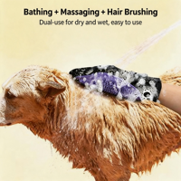 Gant de massage et de toilettage Quanying pour animaux de compagnie, brosse anti-poils, gant de bain pour chien, chat et petits animaux