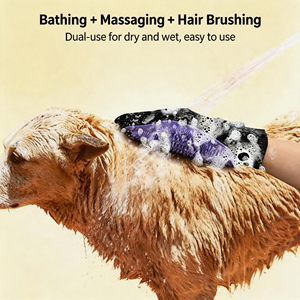 Gant de massage et de toilettage Quanying pour animaux de compagnie, brosse anti-poils, gant de bain pour chien, <span class=keywords><strong>chat</strong></span> et petits animaux - Product Image 3