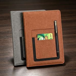 Customizable <b>A5</b> <b>Notepad</b> with PU Leather Hardcover Note Books Set for Promotion Business Gifts Advertising Custom Logo Notebooks - Product Image 4